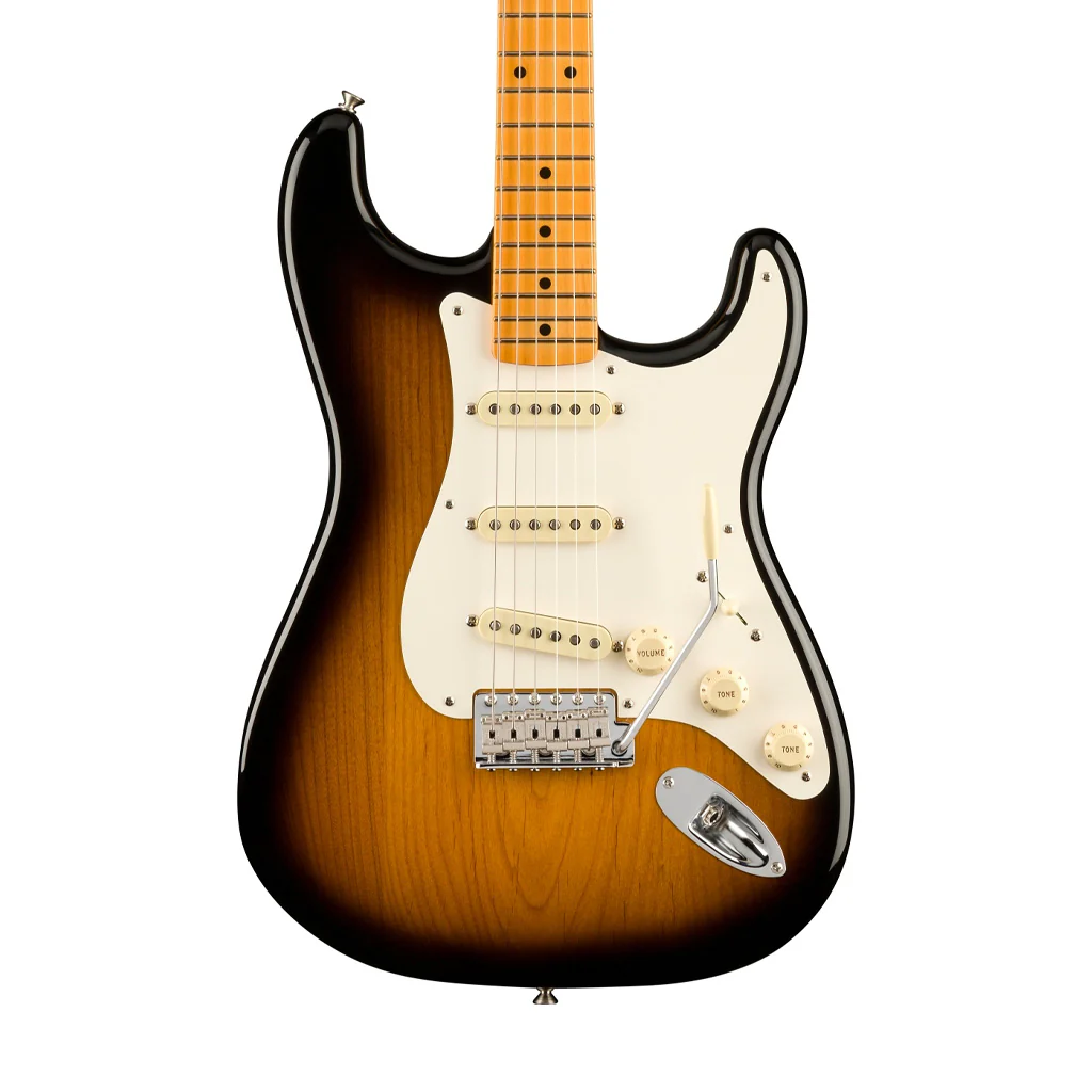 Fender American Vintage II 57 Stratocaster Electric Guitar, Maple FB, 2-Tone Sunburst - Image 3