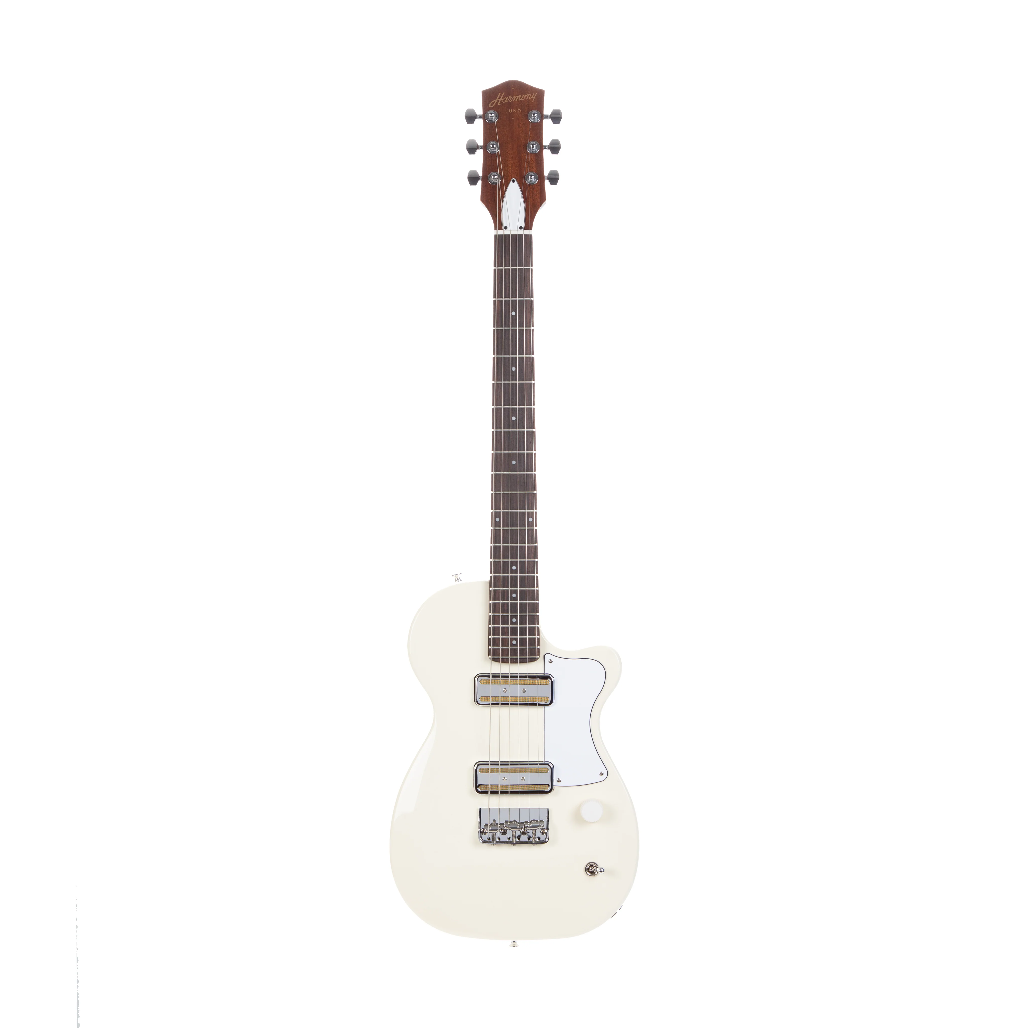 Harmony Standard Series Juno Electric Guitar w/Case, RW FB, Pearl White