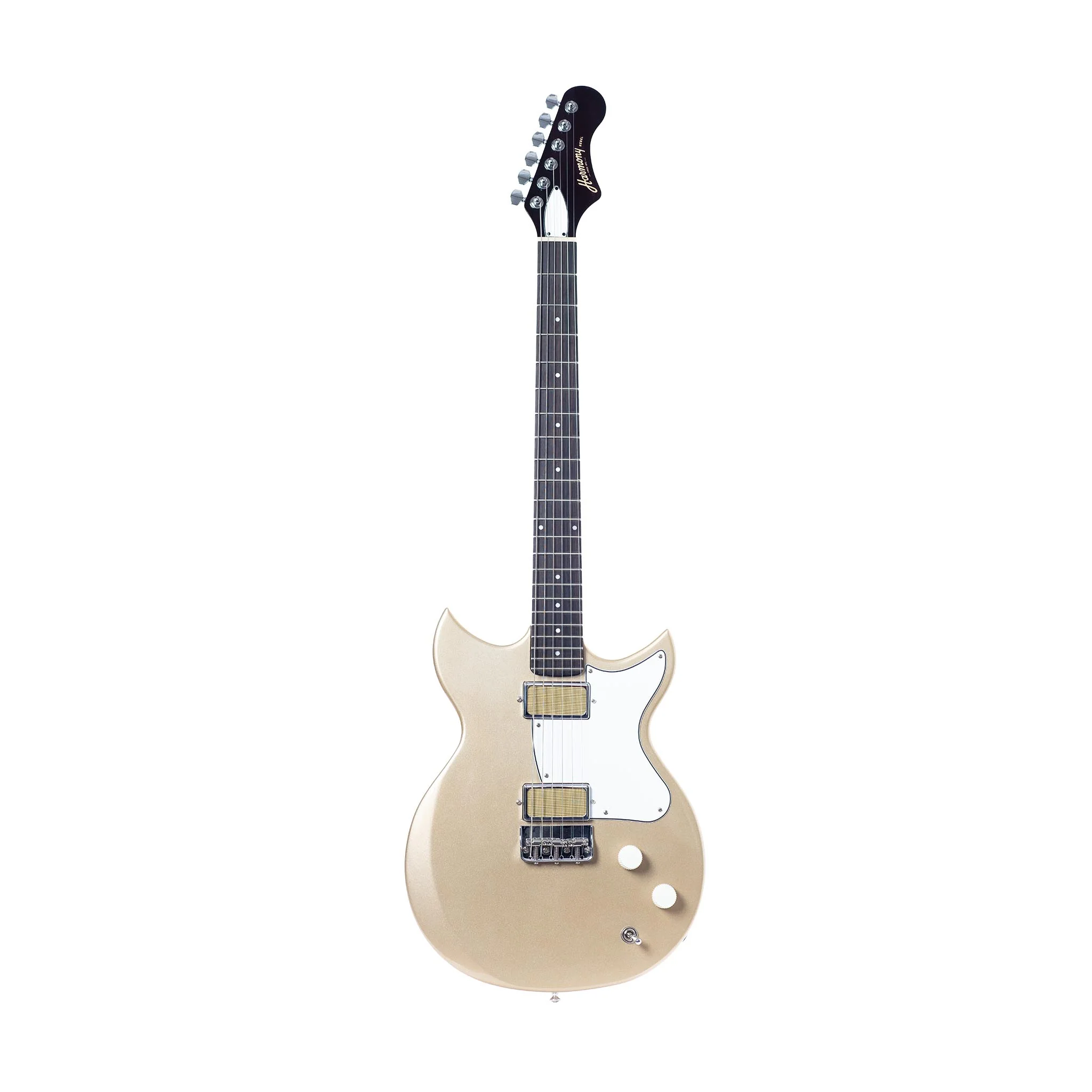 Harmony Standard Series Rebel Electric Guitar w/Case, RW FB, Champagne