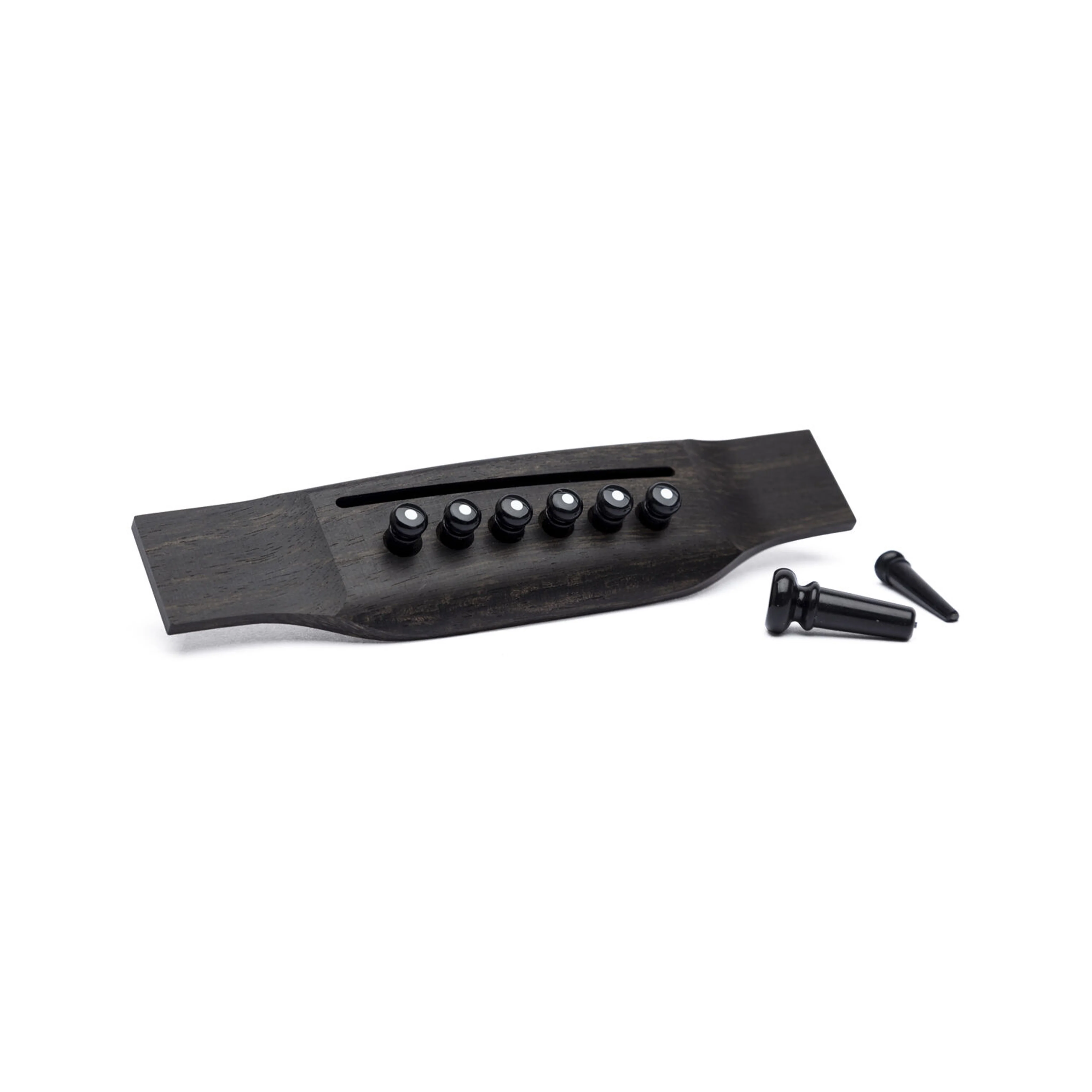 Martin 18APP21 Inlaid Bridge & Endpins, Black/White, Set of 8 - Image 2