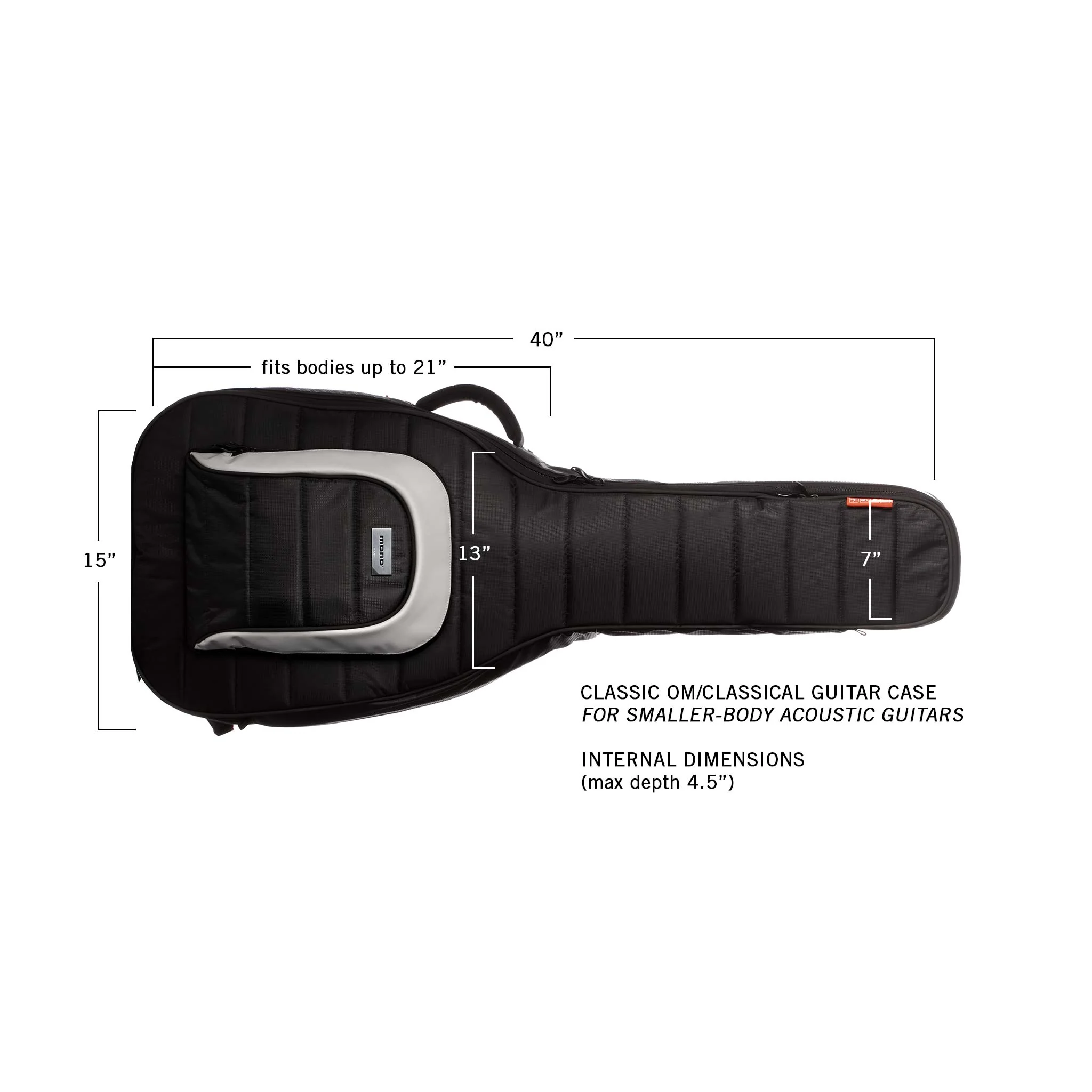 MONO Classic OM/Classical Guitar Case, Black - Image 6