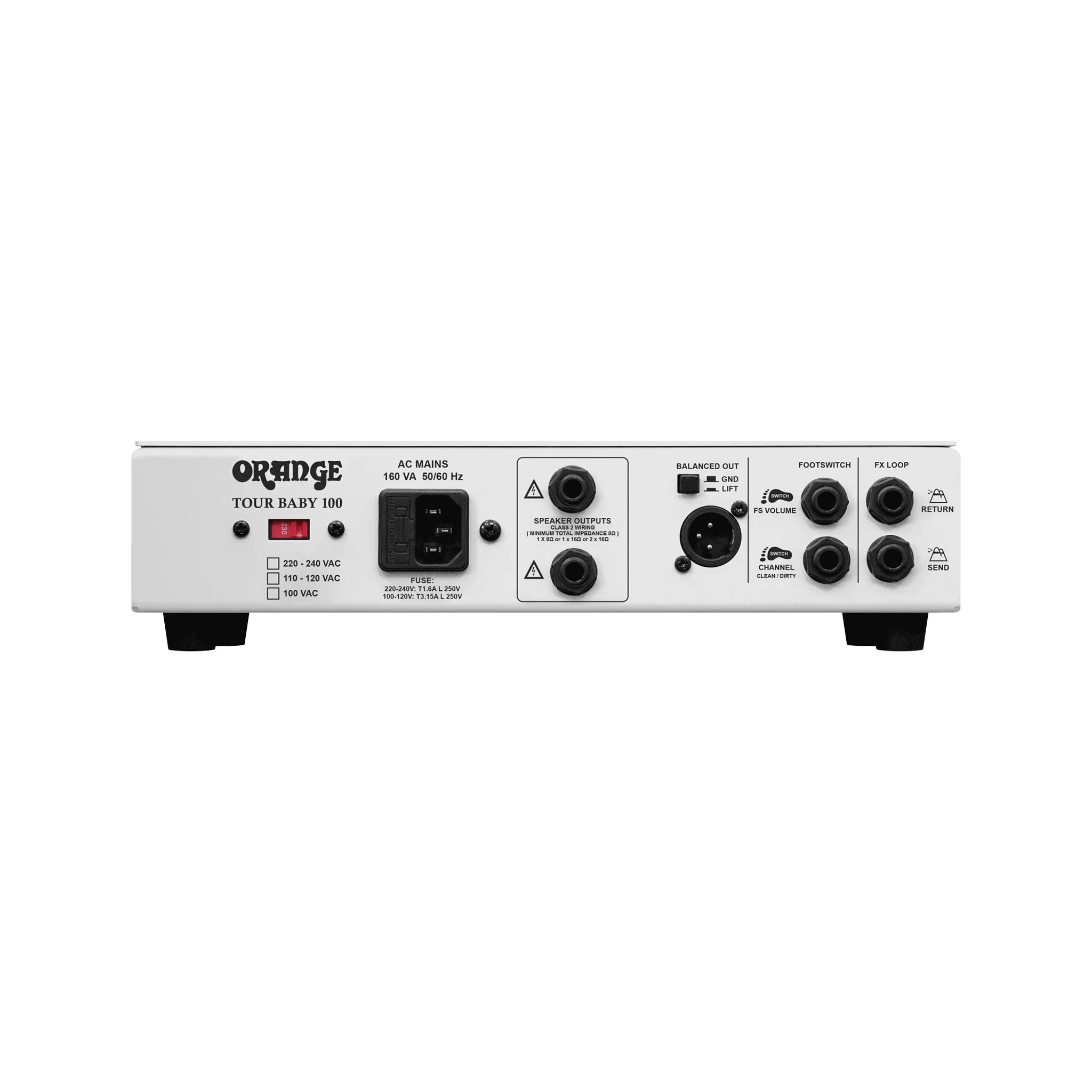Orange Tour Baby 100 100W Twin Channel Guitar Amp Head w/FX loop - Image 4